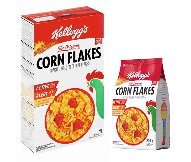 corn flakes cereal boxes